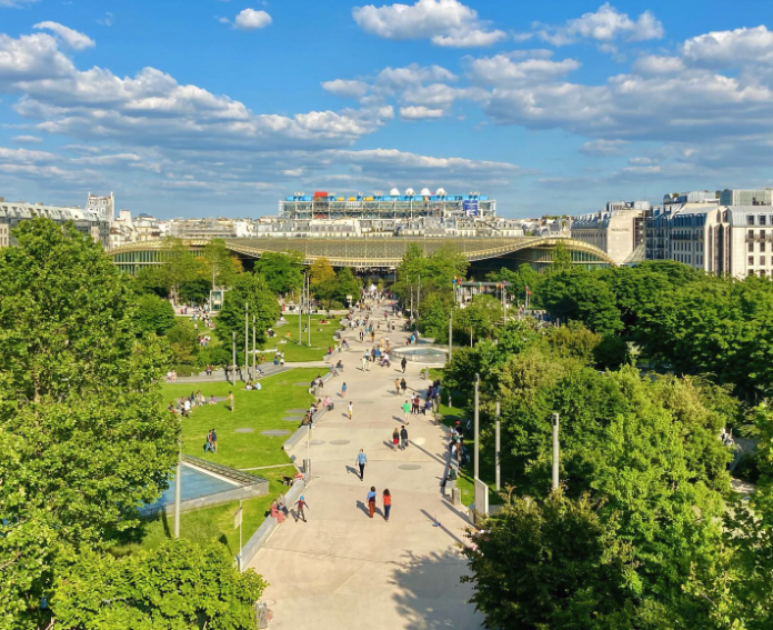 jardin nelson Mandela à Paris - rénovation restructuration du jardin - seura - urbaniste à paris - projet des halles à châtelet